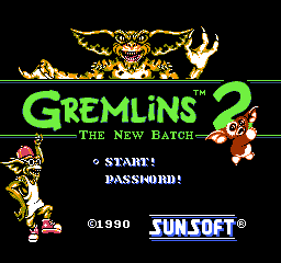 Gremlins 2 - The New Batch (USA) Title Screen